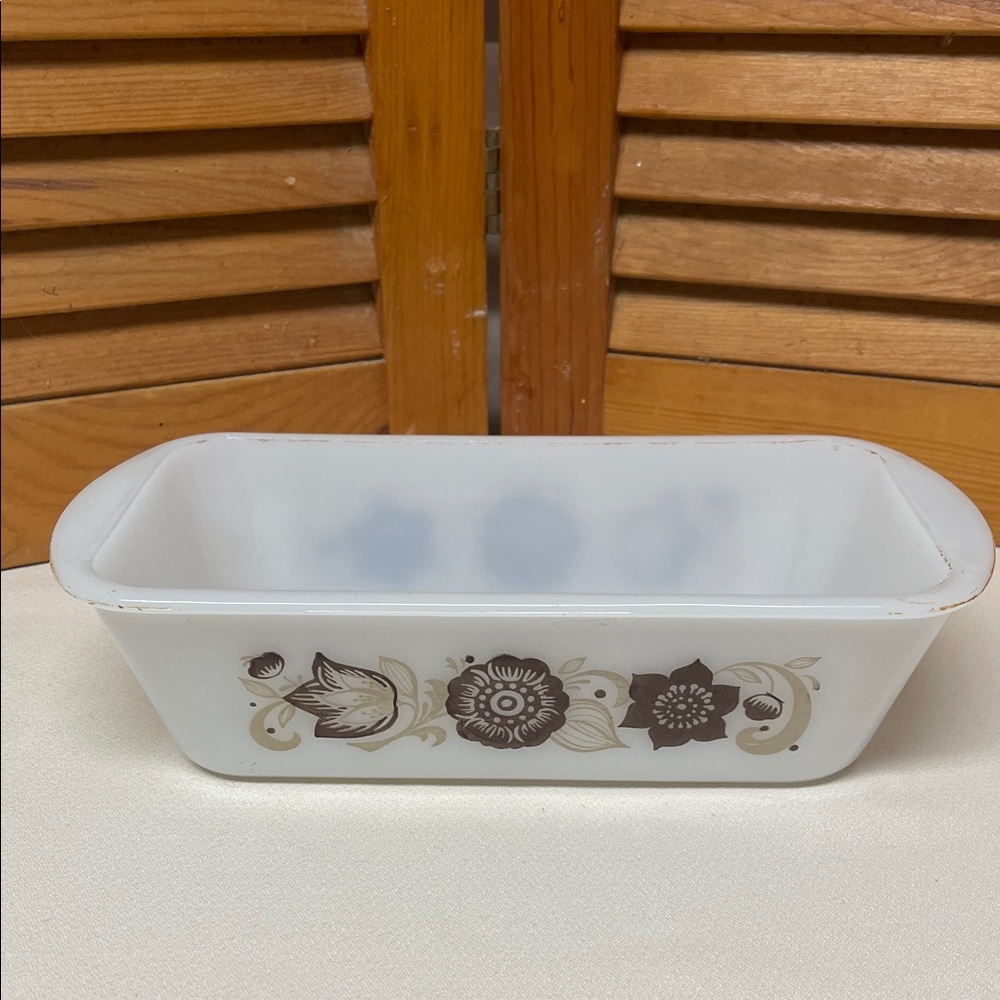 Vintage Glasbake Floral Baking Dish